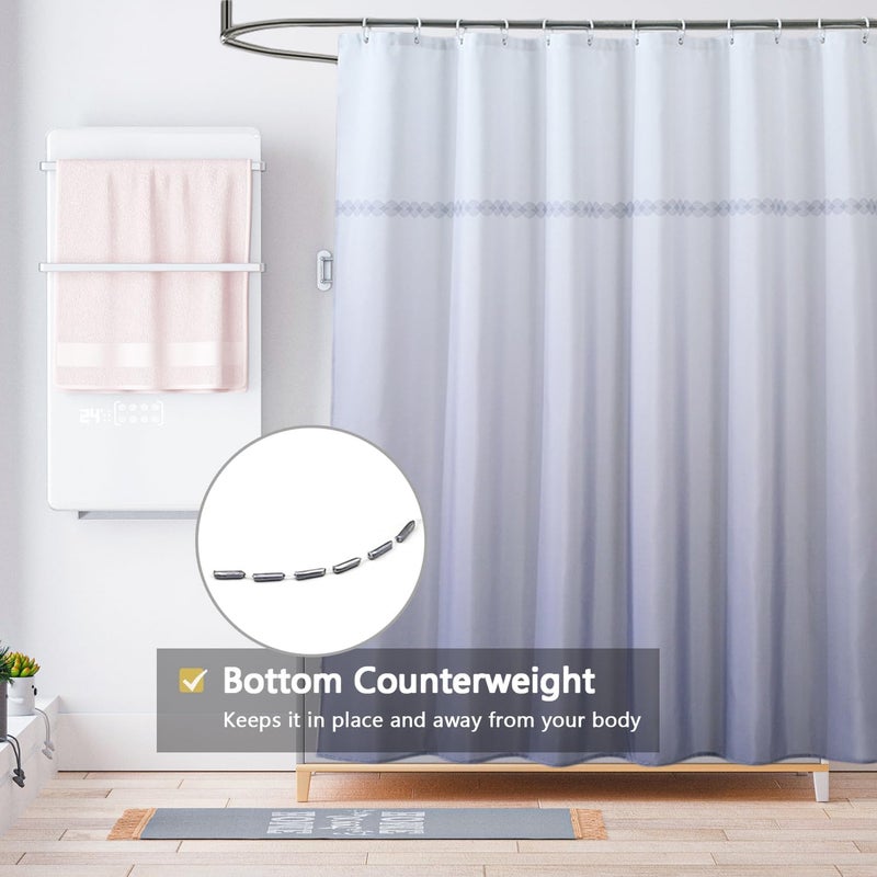 LLSCL Fabric Shower Curtain Liner with Magnets, Waterproof Hotel Quality, 72 x 72 Machine Washable - Image 4